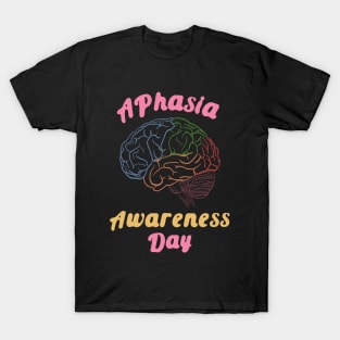 Global Celebrating Aphasia Awareness Day Love Your Brain T-Shirt